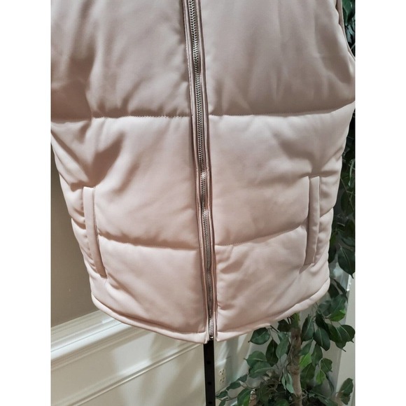 Boohoo Man Mens Beige Sleeveless Pockets Full Zipper Casual Vest Size Large - Picture 6 of 16